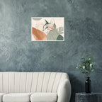 Katzen Kunstdruck Wandbild – Premium Poster mit Holzrahmen-petllective