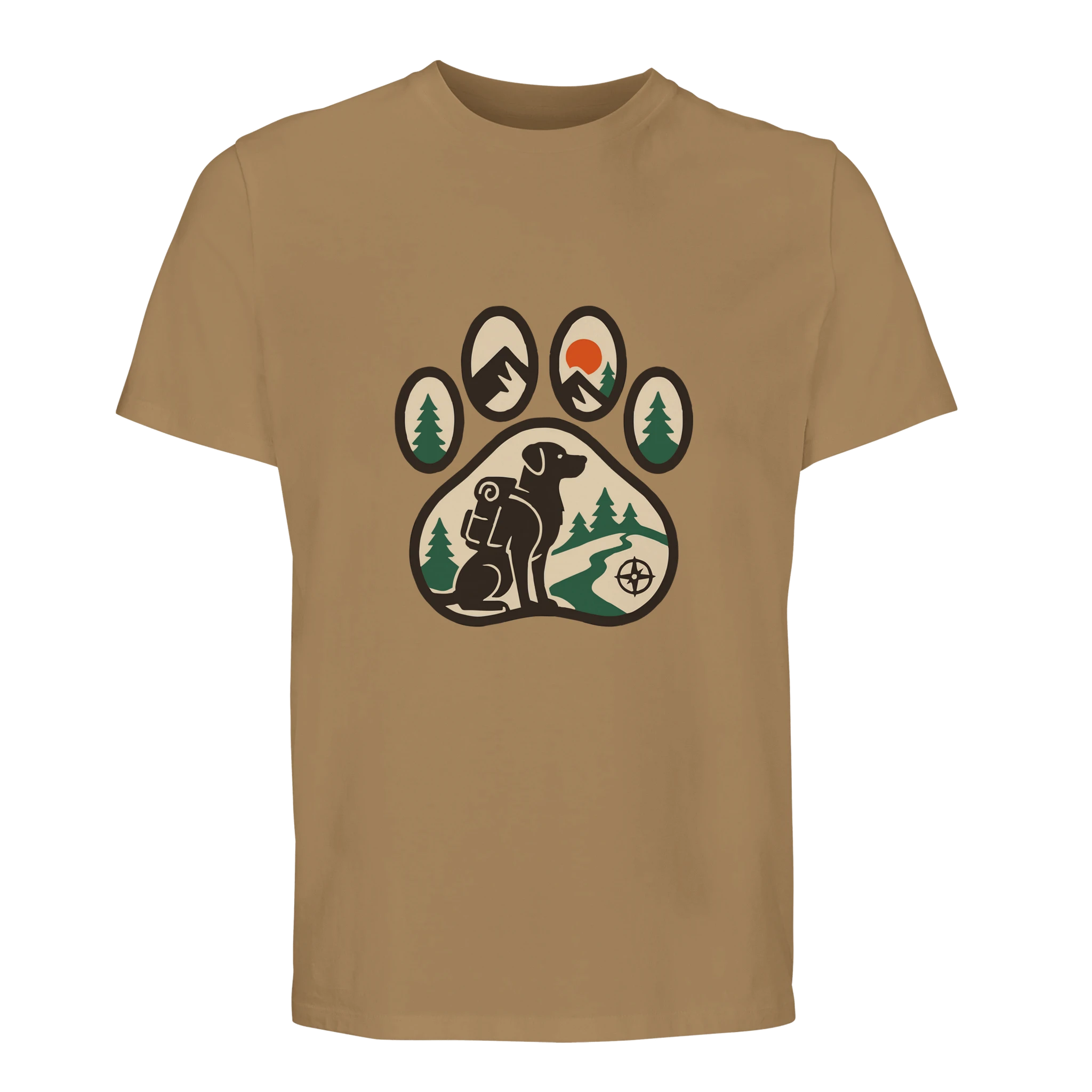 Unisex T-Shirt aus Baumwolle mit Hundepfoten-Design-petllective