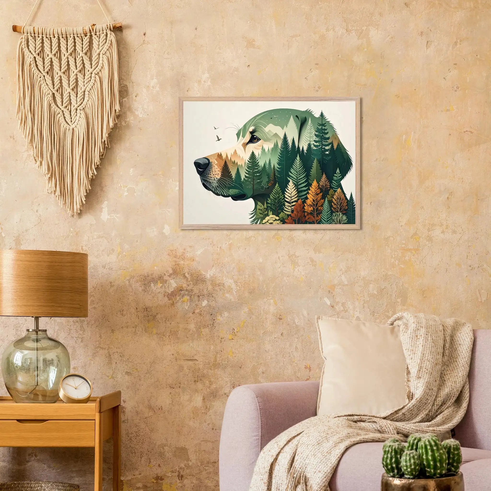 Nature Bond Wandbild – Hund & Naturmotiv als Premium Poster im Holzrahmen-petllective