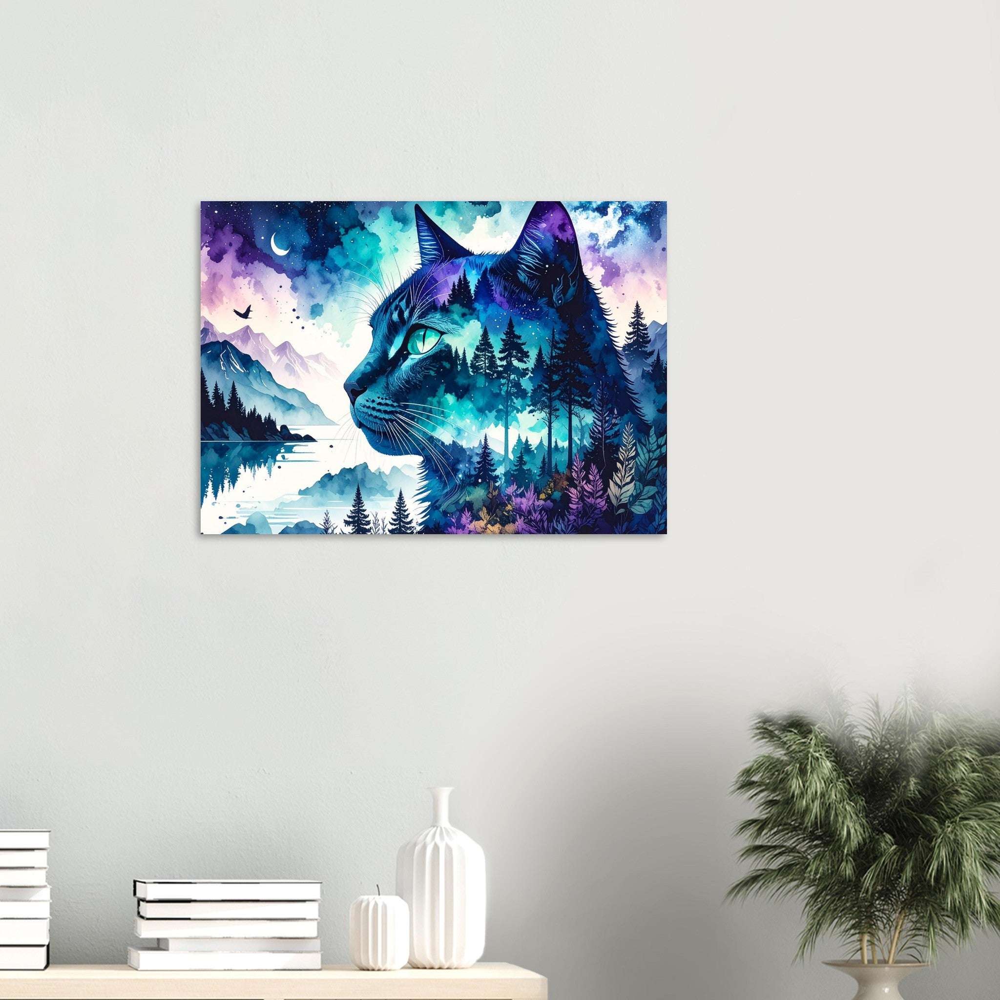 Katze Wandbild Naturmotiv – Magischer Fine Art Kunstdruck für dein Zuhause-petllective