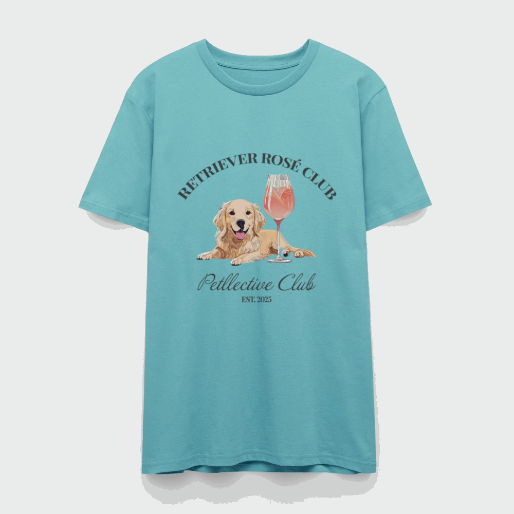 Unisex T-Shirt „Retriever Rosé Club“ – Bio-Shirt mit Hunde-Charme-petllective