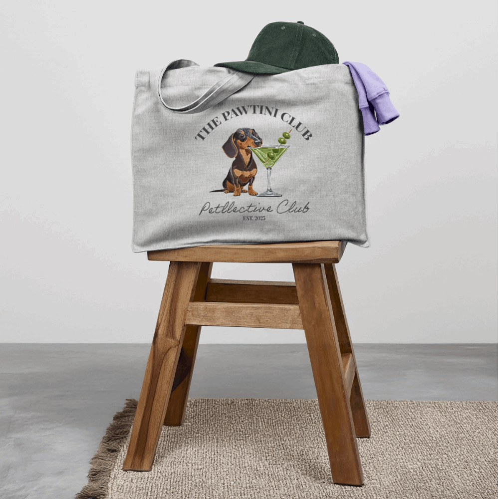 Shopping Bag „The Pawtini Club“ – nachhaltig & dackelverliebt-petllective
