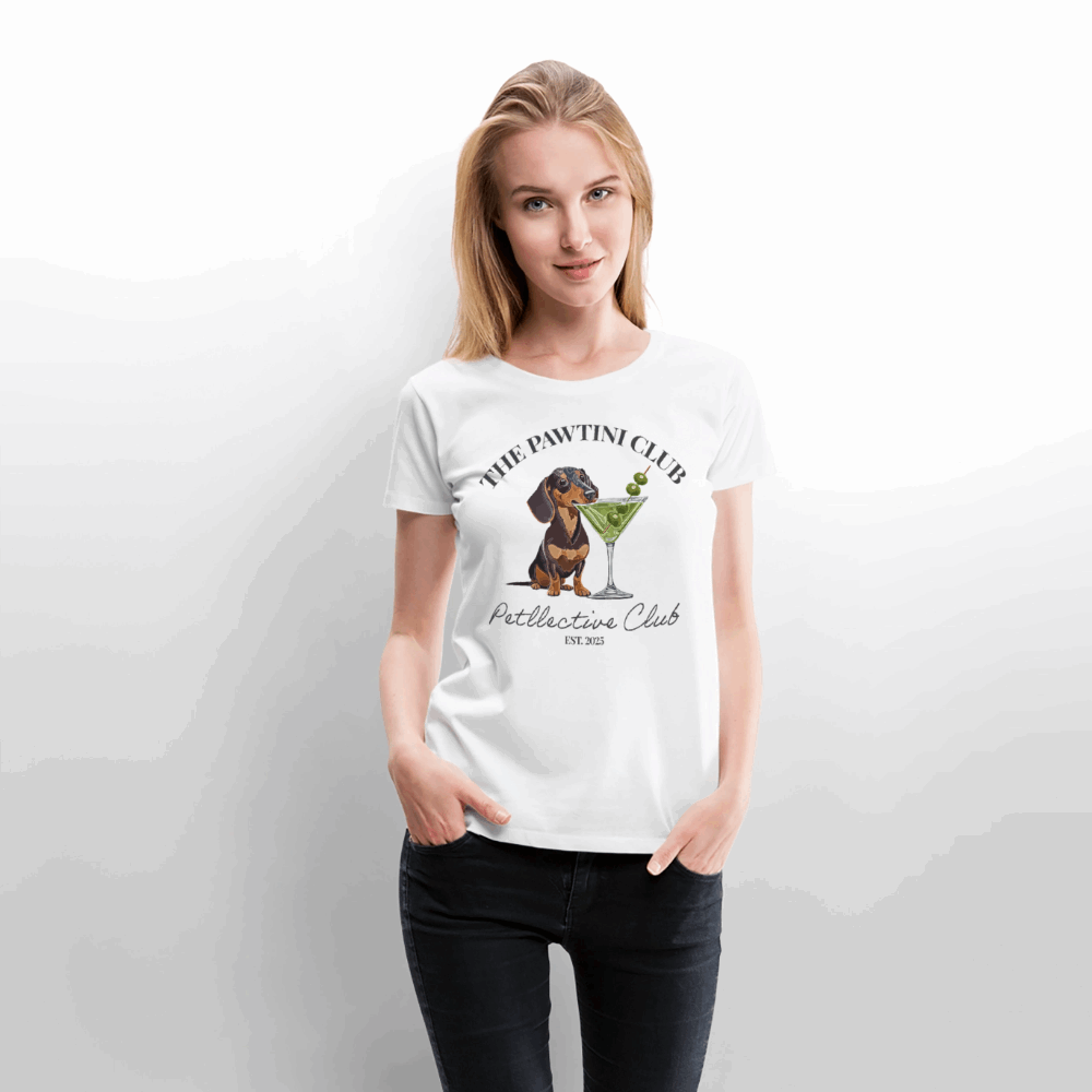 Frauen Premium T-Shirt „The Pawtini Club“ – Dackel trifft Martini-Charme-petllective