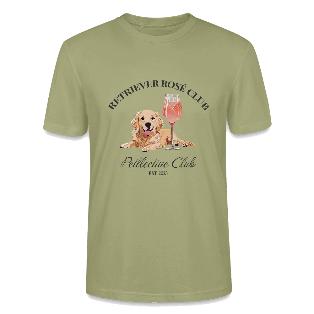 Unisex T-Shirt „Retriever Rosé Club“ – Bio-Shirt mit Hunde-Charme-petllective