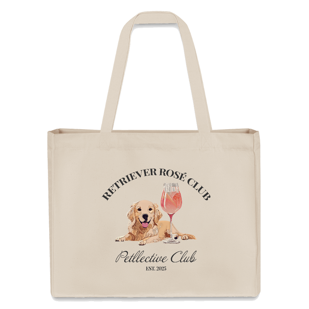Recycled Tote Bag „Retriever Rosé Club“ – stylisch & fair-petllective