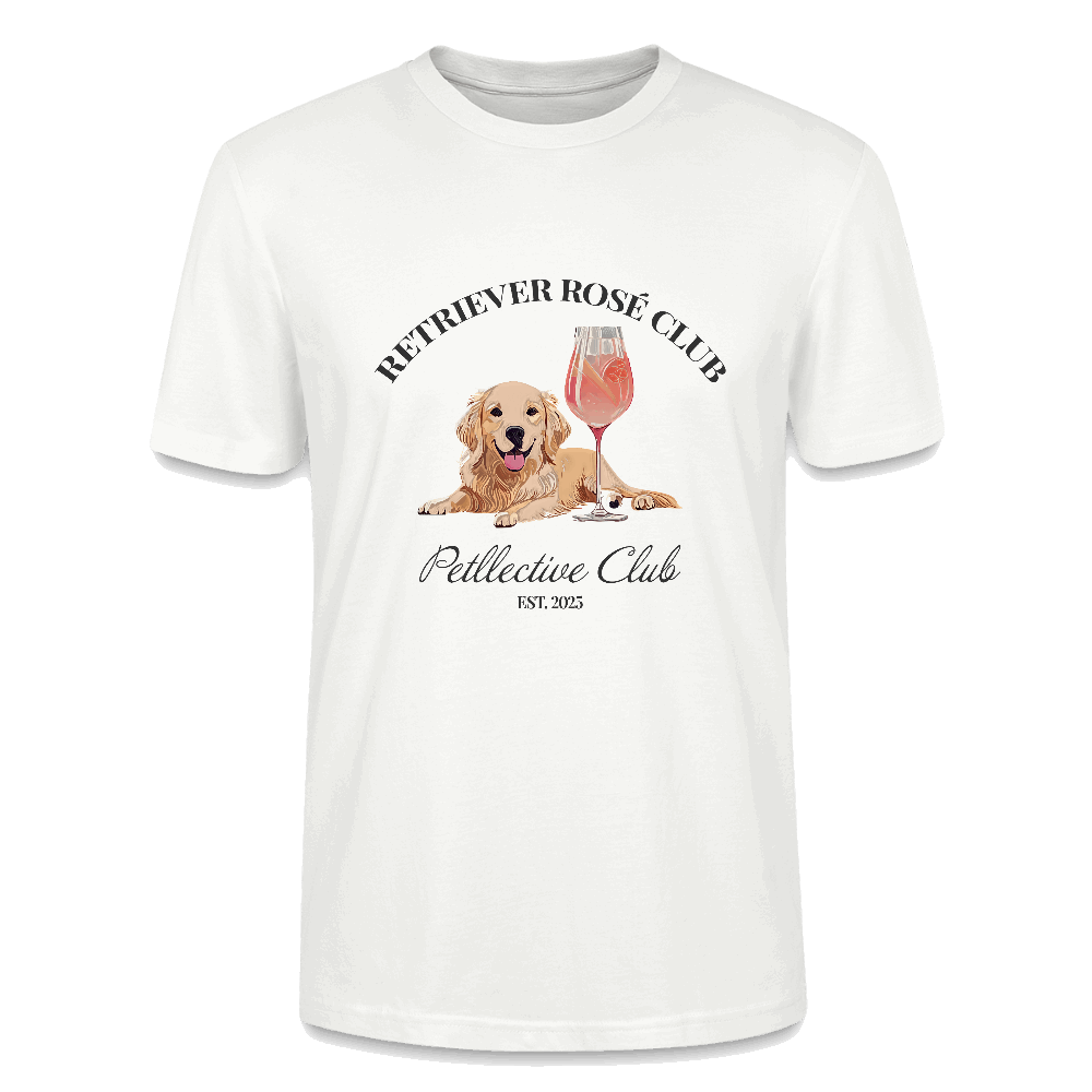 Unisex T-Shirt „Retriever Rosé Club“ – Bio-Shirt mit Hunde-Charme-petllective