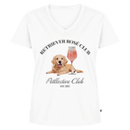 Bio Damen T-Shirt „Retriever Rosé Club“ mit V-Ausschnitt-petllective