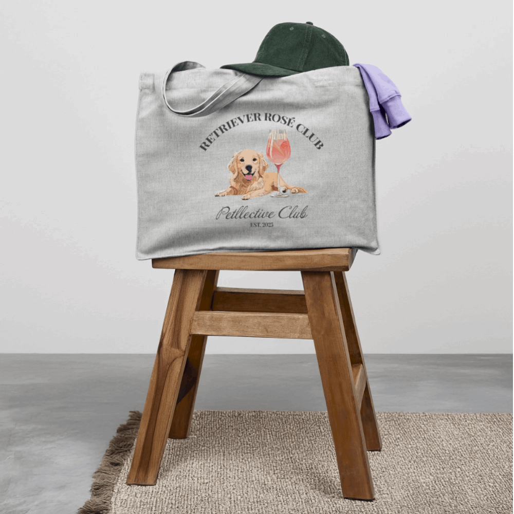 Recycled Tote Bag „Retriever Rosé Club“ – stylisch & fair-petllective