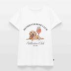 Bio Damen T-Shirt „Retriever Rosé Club“ mit V-Ausschnitt-petllective