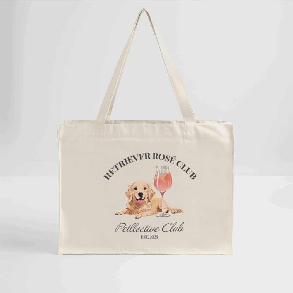 Recycled Tote Bag „Retriever Rosé Club“ – stylisch & fair-petllective