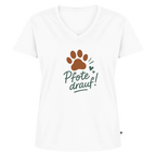 Bio-V-Neck Shirt „Pfote drauf!“ – feminin & fair