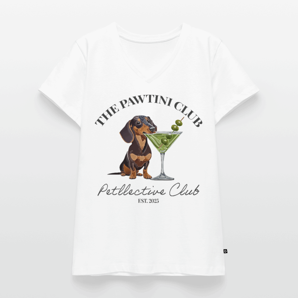V-Neck Bio-Shirt „The Pawtini Club“ – feminin & fair-petllective