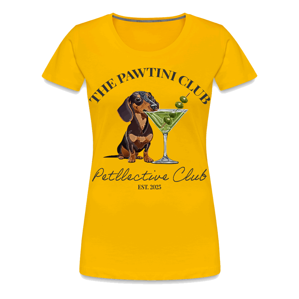 Frauen Premium T-Shirt „The Pawtini Club“ – Dackel trifft Martini-Charme-petllective