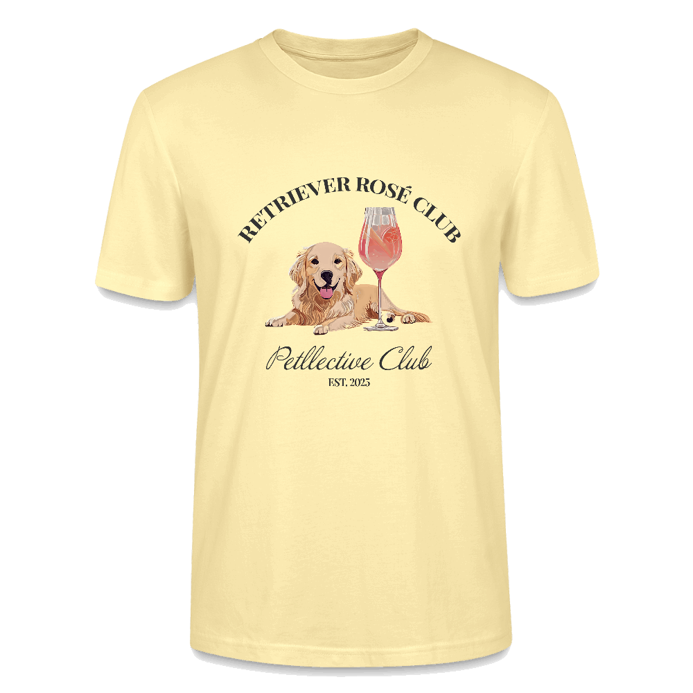 Unisex T-Shirt „Retriever Rosé Club“ – Bio-Shirt mit Hunde-Charme-petllective