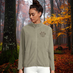 Damen Fleecejacke mit gesticktem Pfoten-Logo-petllective