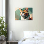 Geometrische Katze Kunstdruck Wandbild – Abstraktes Low-Poly Poster-petllective