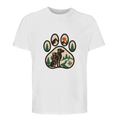 Unisex T-Shirt aus Baumwolle mit Hundepfoten-Design-petllective