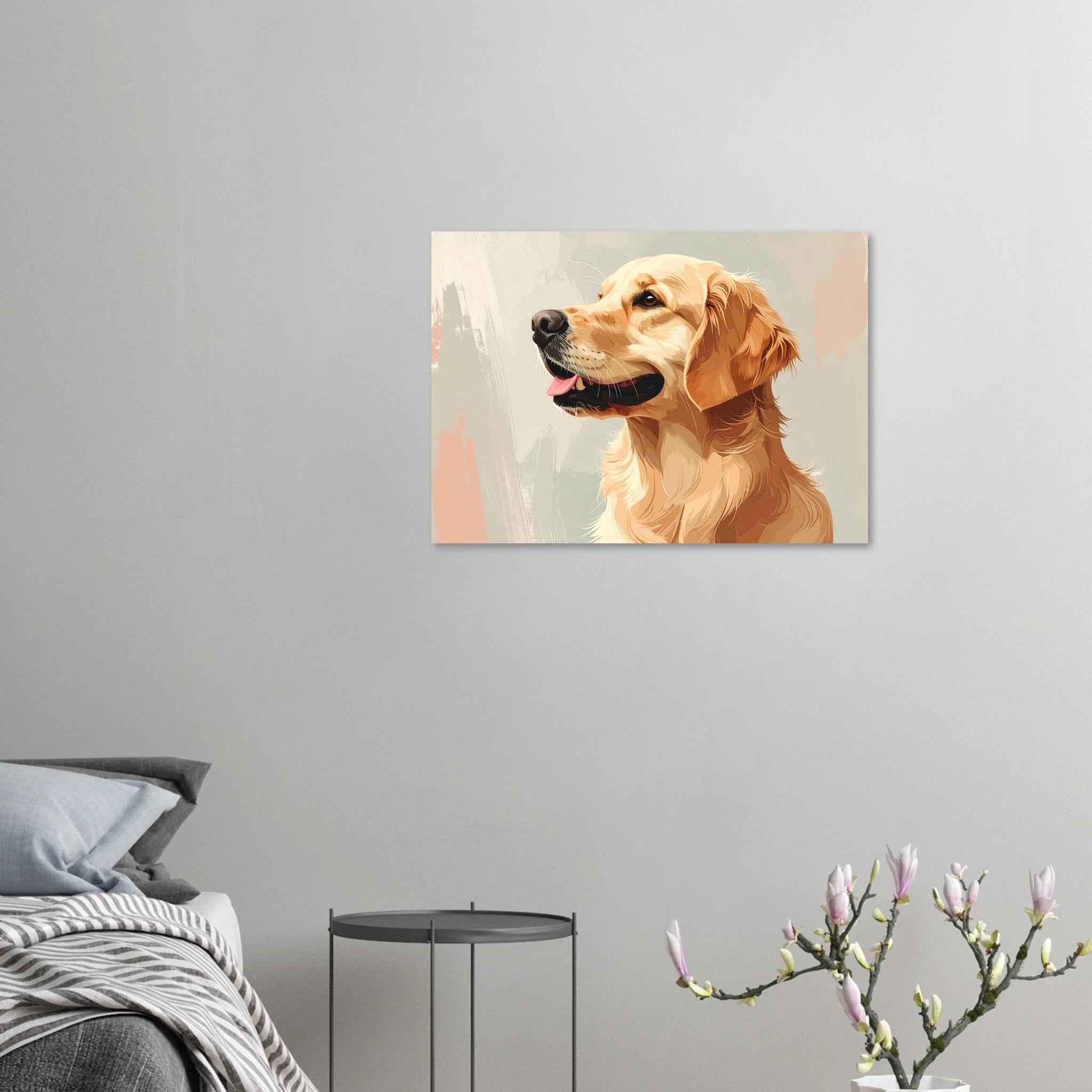 Golden Retriever Portrait Kunstdruck – Lebendige Tierkunst für dein Zuhause-petllective
