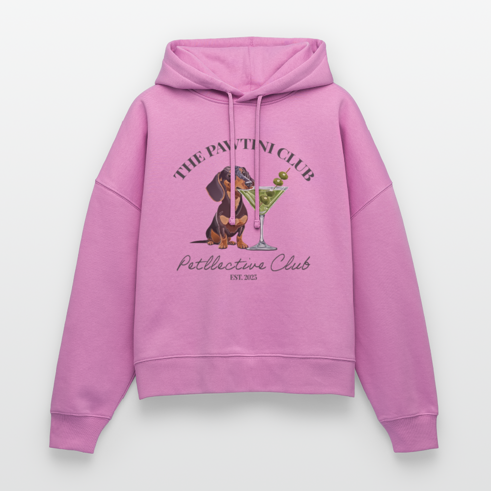 Unisex Bio-Hoodie „The Pawtini Club“ – Dackel & Martini-Vibes - Pink