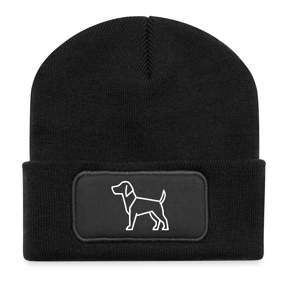 Recycelte Patch Beanie - Labrador - Schwarz