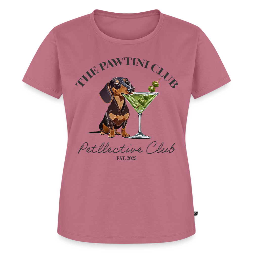 Frauen Premium T-Shirt „The Pawtini Club“ – Dackel trifft Martini-Charme - Mauve