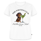 Frauen Premium T-Shirt „The Pawtini Club“ – Dackel trifft Martini-Charme - Weiß