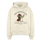 Unisex Bio-Hoodie „The Pawtini Club“ – Dackel & Martini-Vibes - Weißgrau