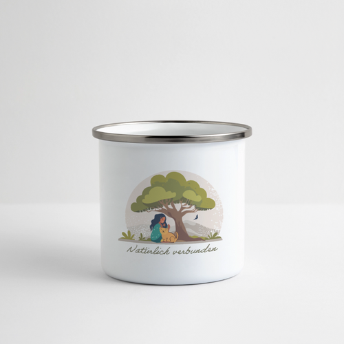 Emaille-Tasse - Weiß