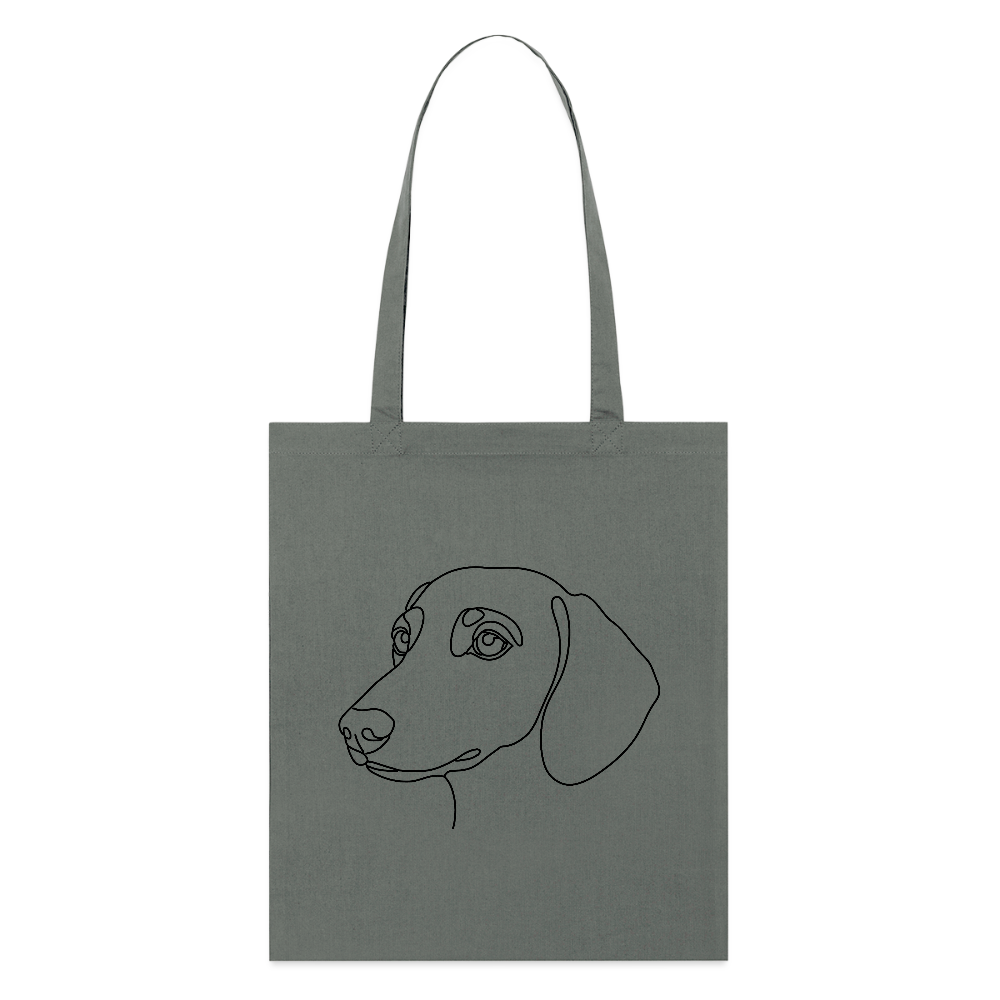Nordic Line Breeds – Dackel Line Art Tragetasche - Anthrazit