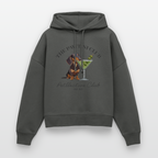 Unisex Bio-Hoodie „The Pawtini Club“ – Dackel & Martini-Vibes - Anthrazit