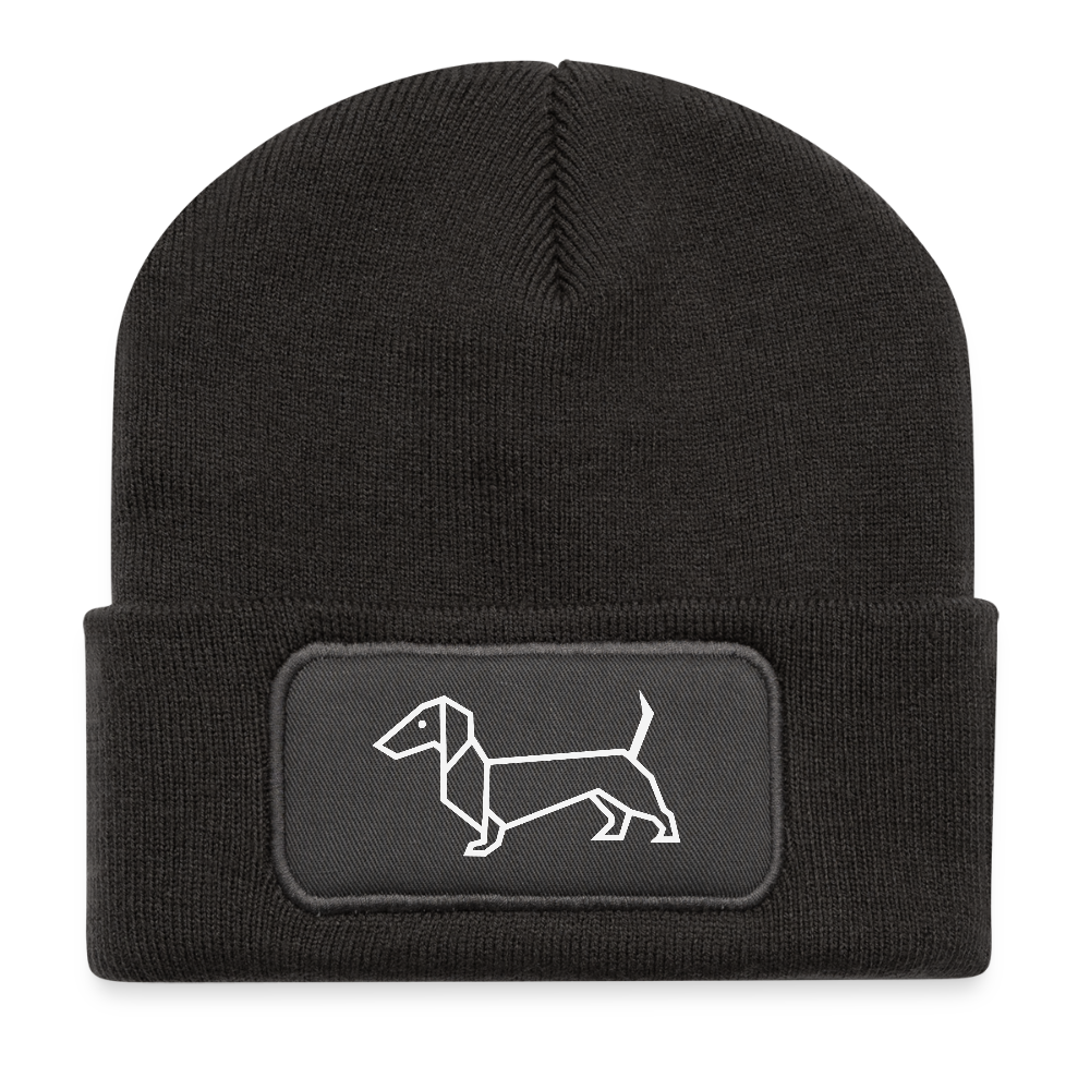 Recycelte Patch Beanie - Dunkelgrau