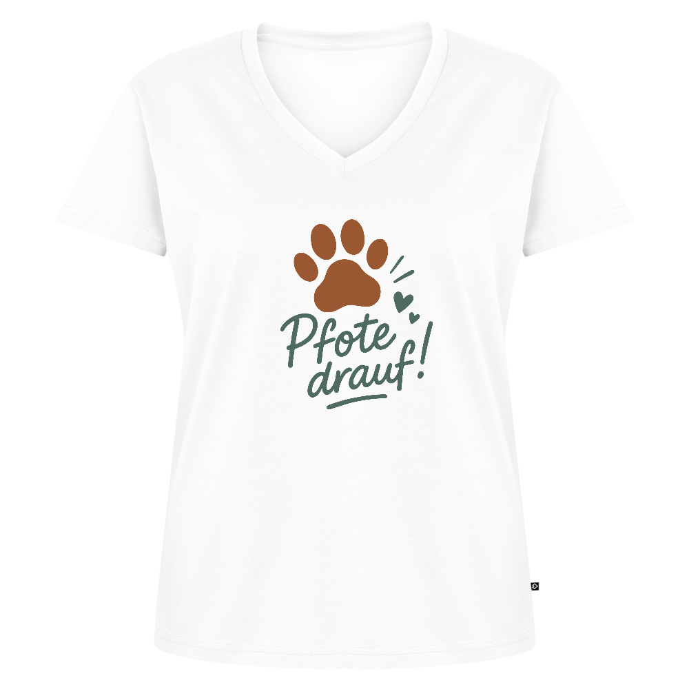 Frauen Bio-T-Shirt mit V-Ausschnitt von Stanley & Stella - Weiß