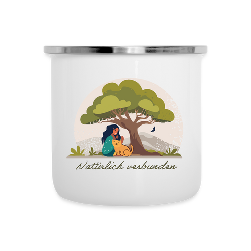 Emaille-Tasse - Weiß