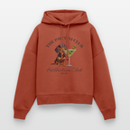 Unisex Bio-Hoodie „The Pawtini Club“ – Dackel & Martini-Vibes - Terrakotta