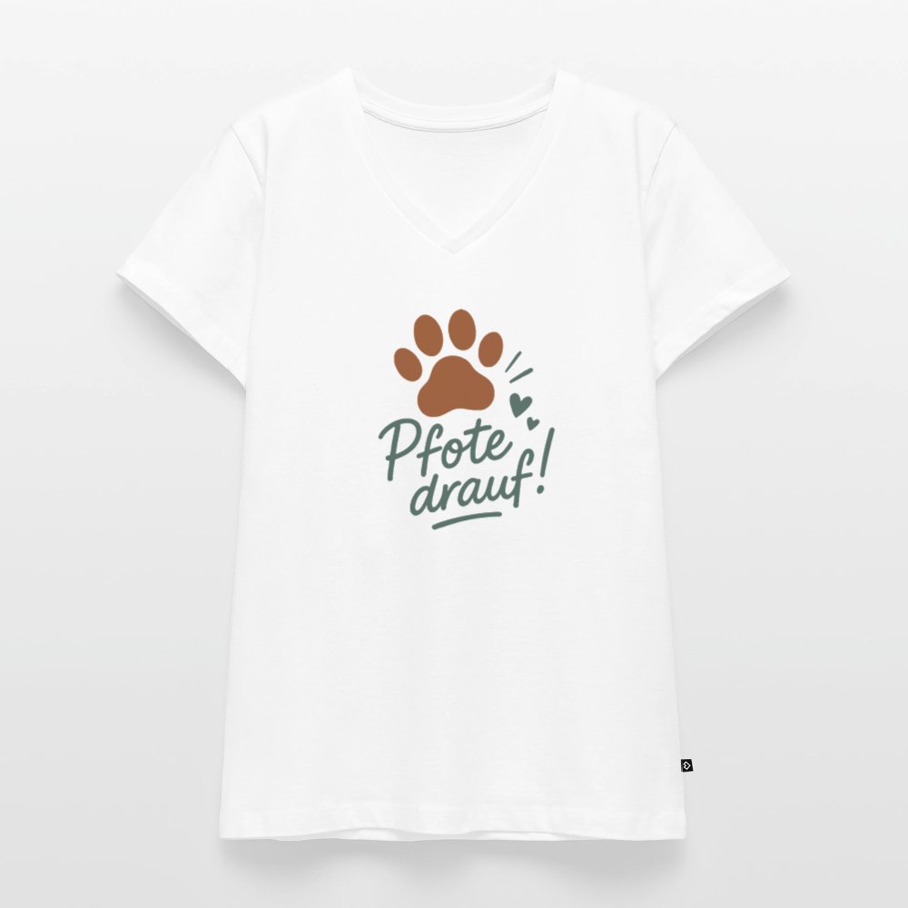 Frauen Bio-T-Shirt mit V-Ausschnitt von Stanley & Stella - Weiß