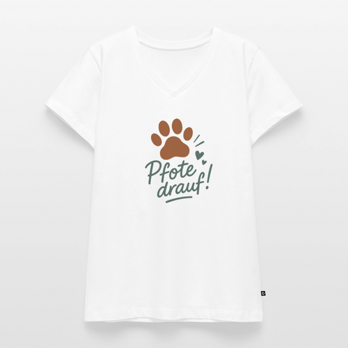 Frauen Bio-T-Shirt mit V-Ausschnitt von Stanley & Stella - Weiß