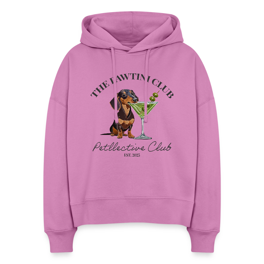 Unisex Bio-Hoodie „The Pawtini Club“ – Dackel & Martini-Vibes - Pink