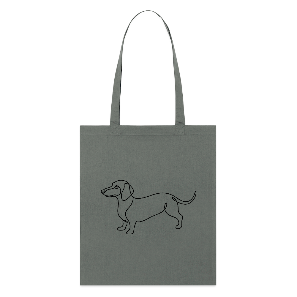 Nordic Line Breeds – Dackel Line Art Tragetasche II - Anthrazit