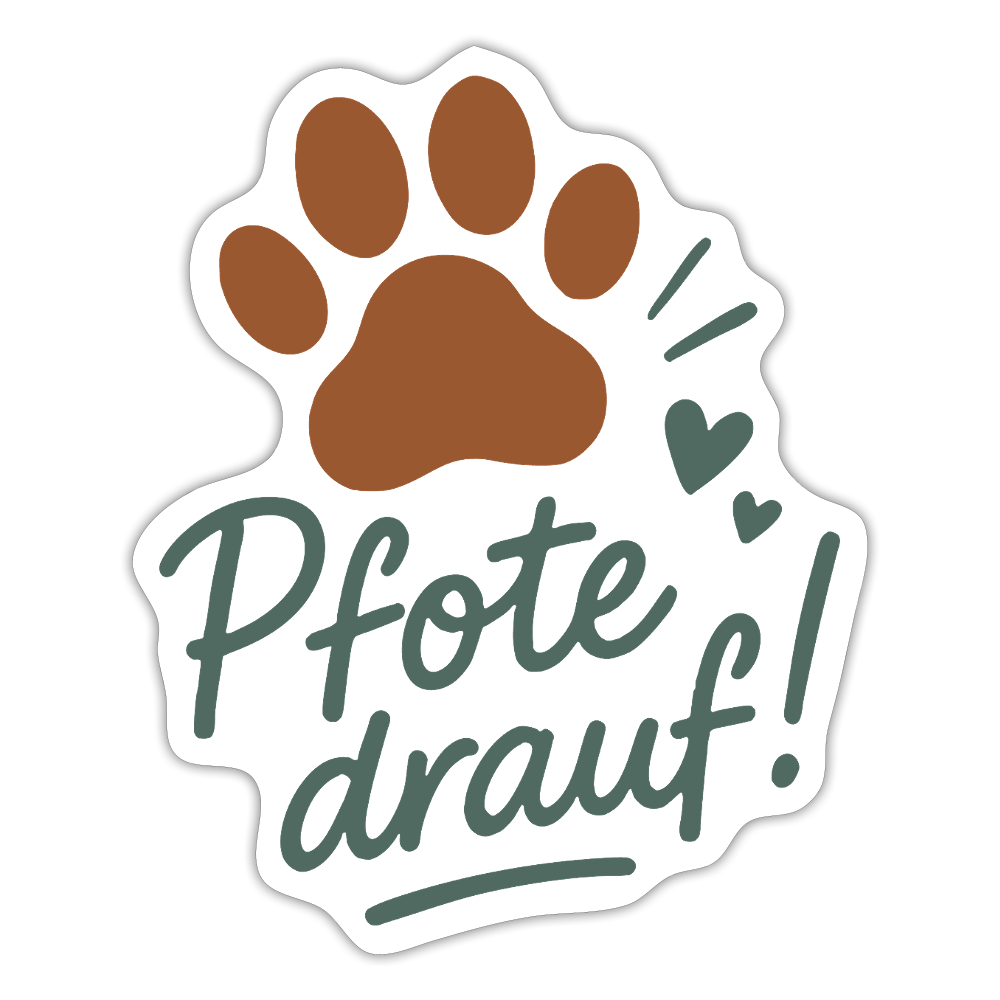 Pfote drauf! Vinyl-Sticker – wetterfest & rückstandslos 10x10cm-petllective