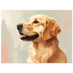 Golden Retriever Portrait Kunstdruck – Lebendige Tierkunst für dein Zuhause-petllective