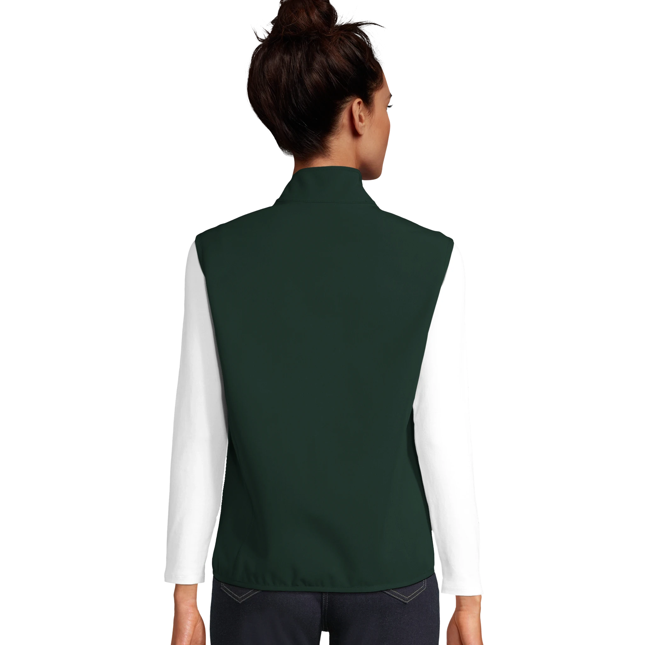 Damen Softshell Weste mit gestickter Herbstpfote-petllective