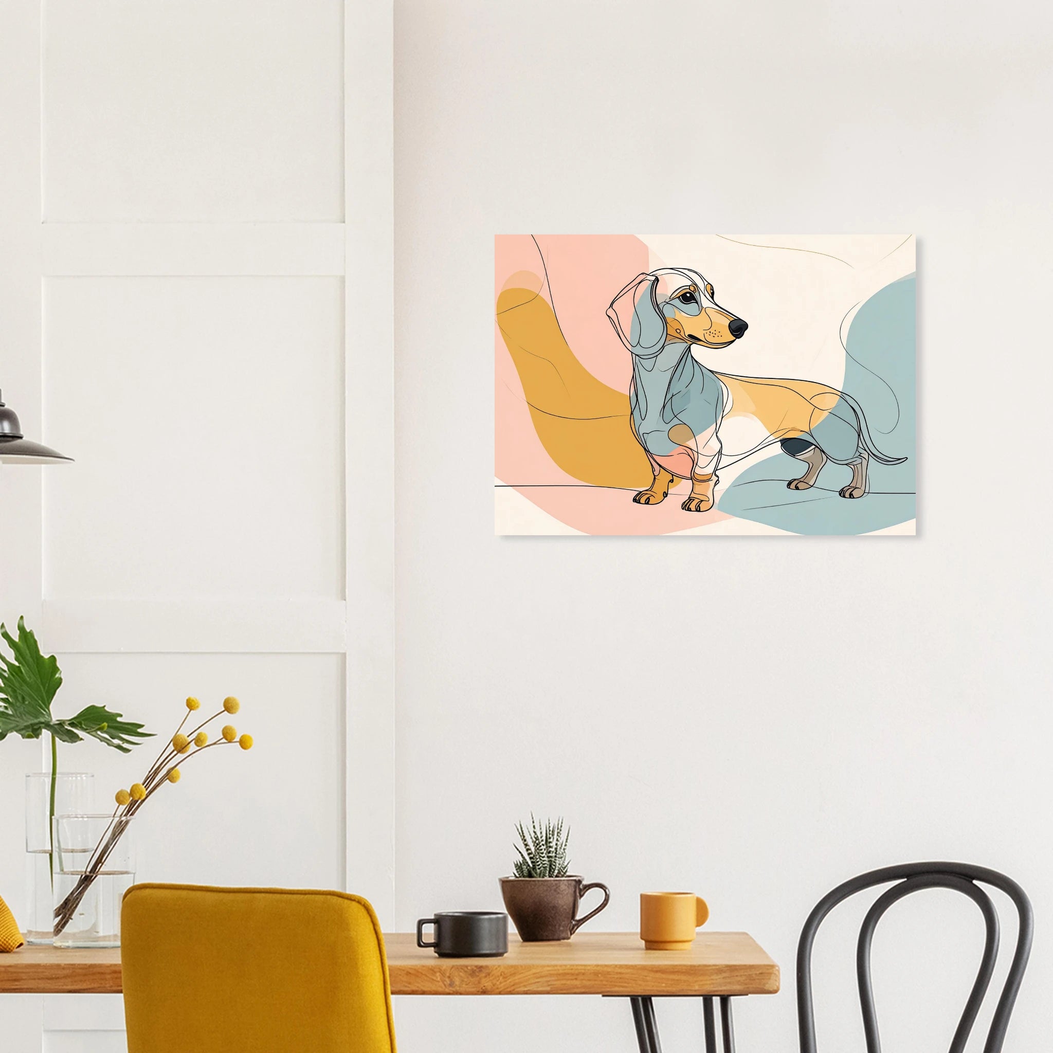 Dackel Illustration Kunstdruck Wandbild – Fine Art Poster-petllective