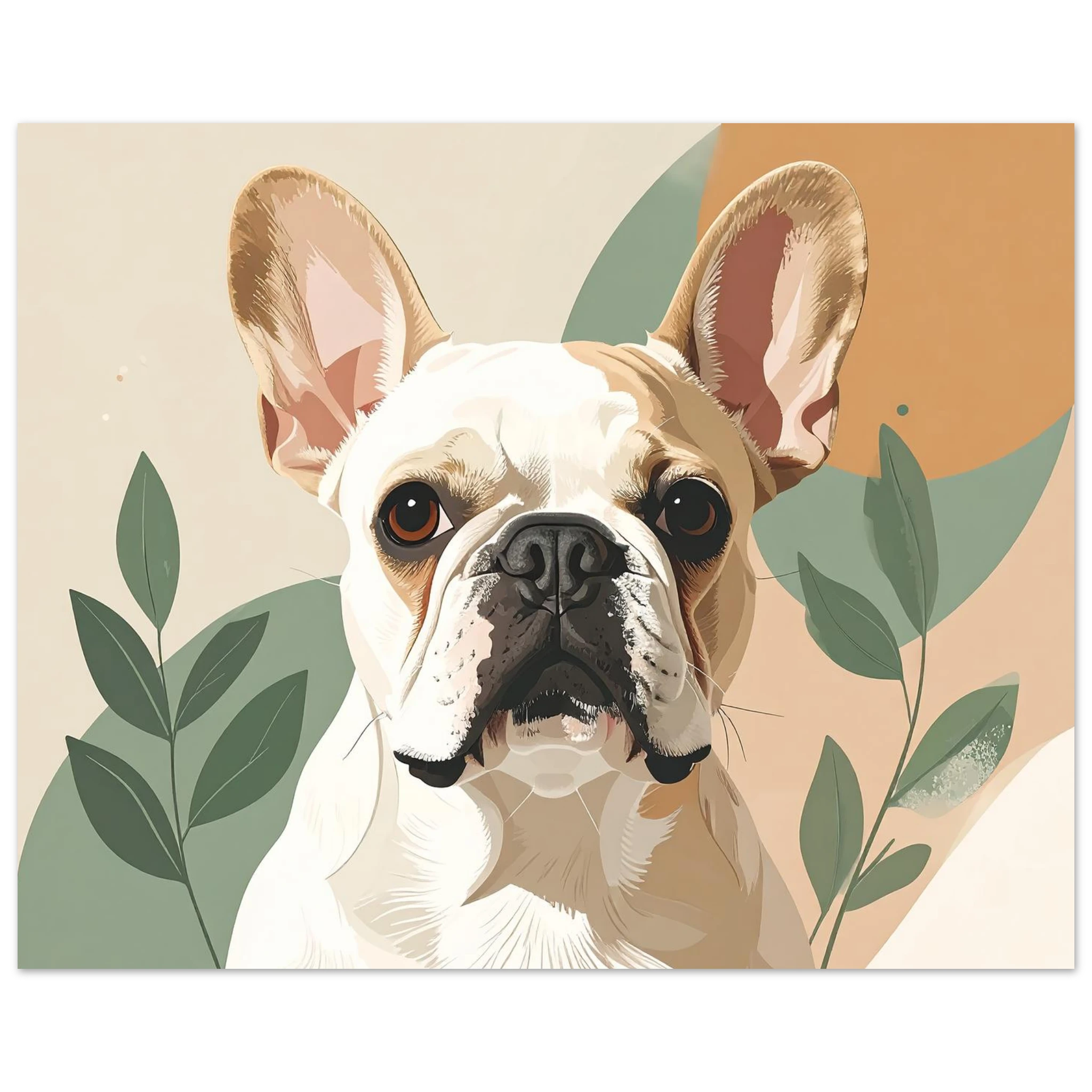 Französische Bulldogge Kunstdrucke - Niedliche Haustier-Porträts-petllective