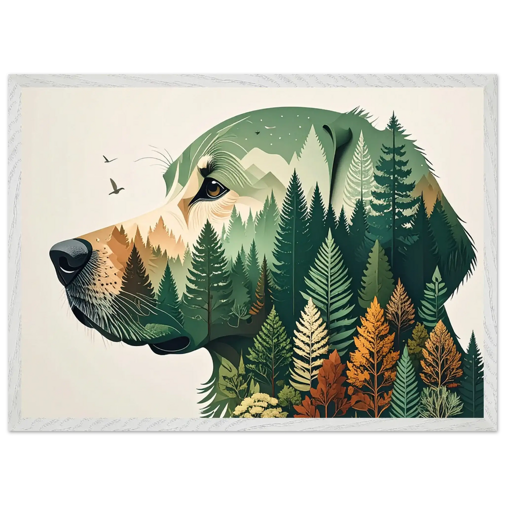 Nature Bond Wandbild – Hund & Naturmotiv als Premium Poster im Holzrahmen-petllective