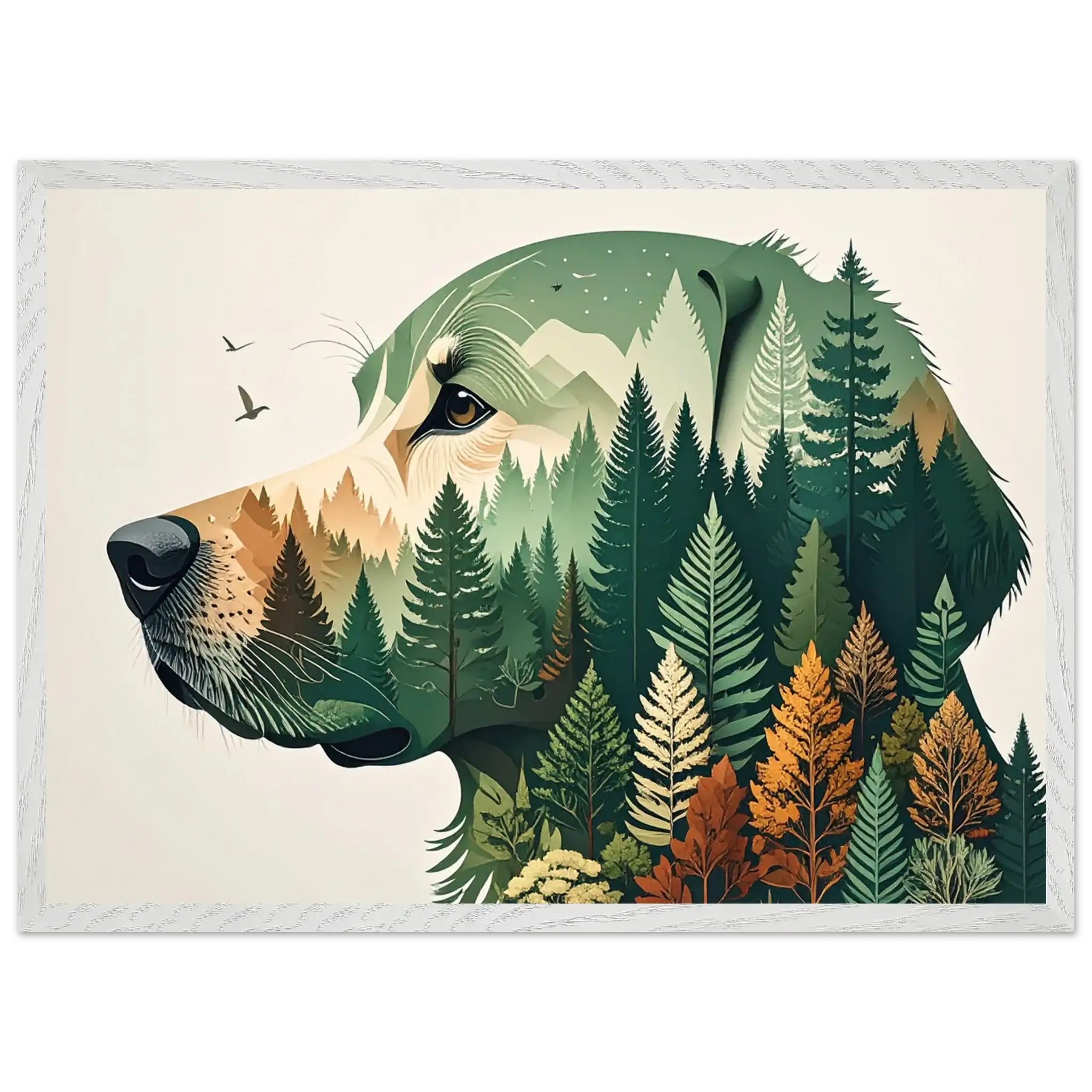 Nature Bond Wandbild – Hund & Naturmotiv als Premium Poster im Holzrahmen-petllective