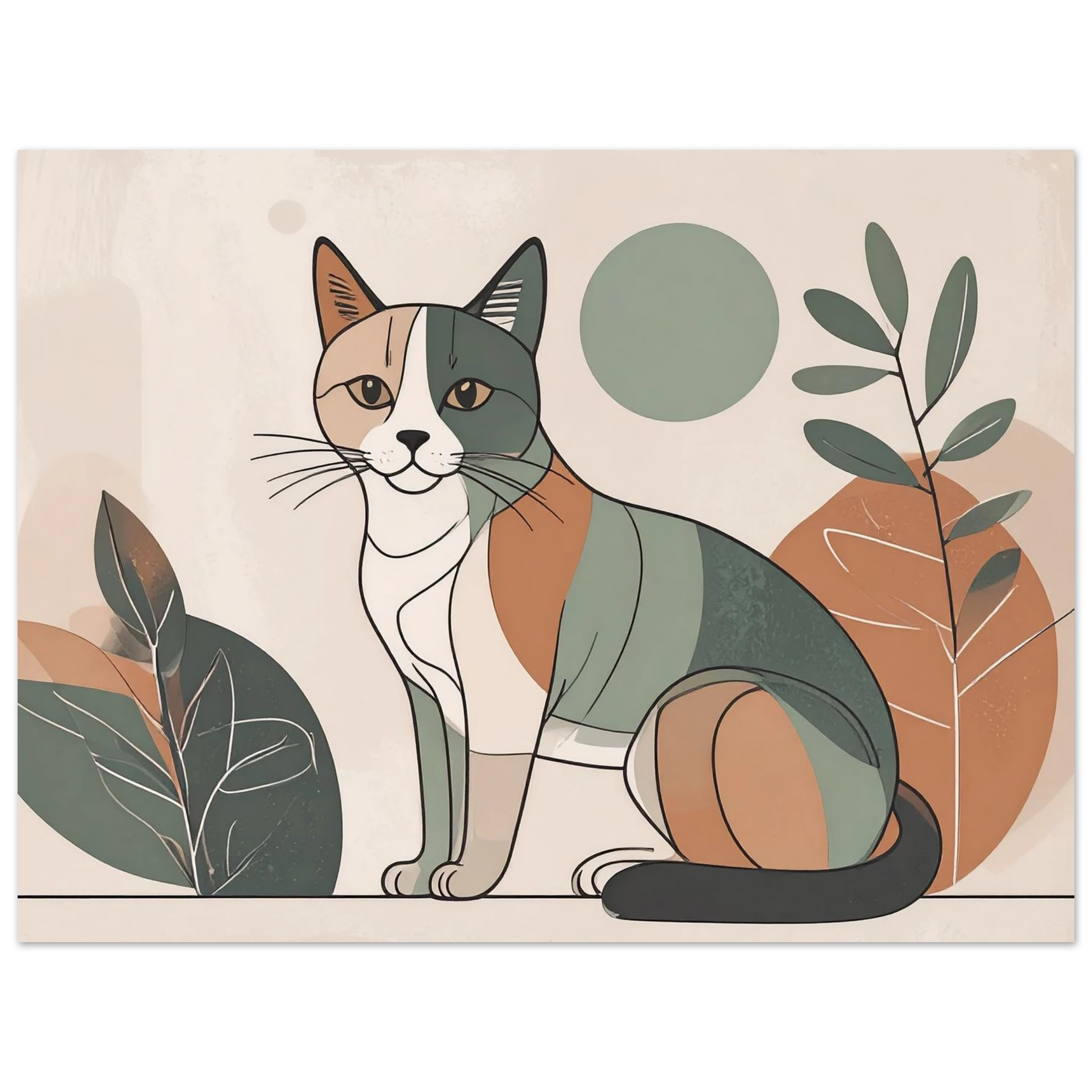 Katzen Kunstdruck Wandbild – Moderner Fine Art Posterprint-petllective