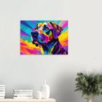 Hund Pop Art Kunstdruck Wandbild – Farbexplosion für moderne Wohnräume-petllective