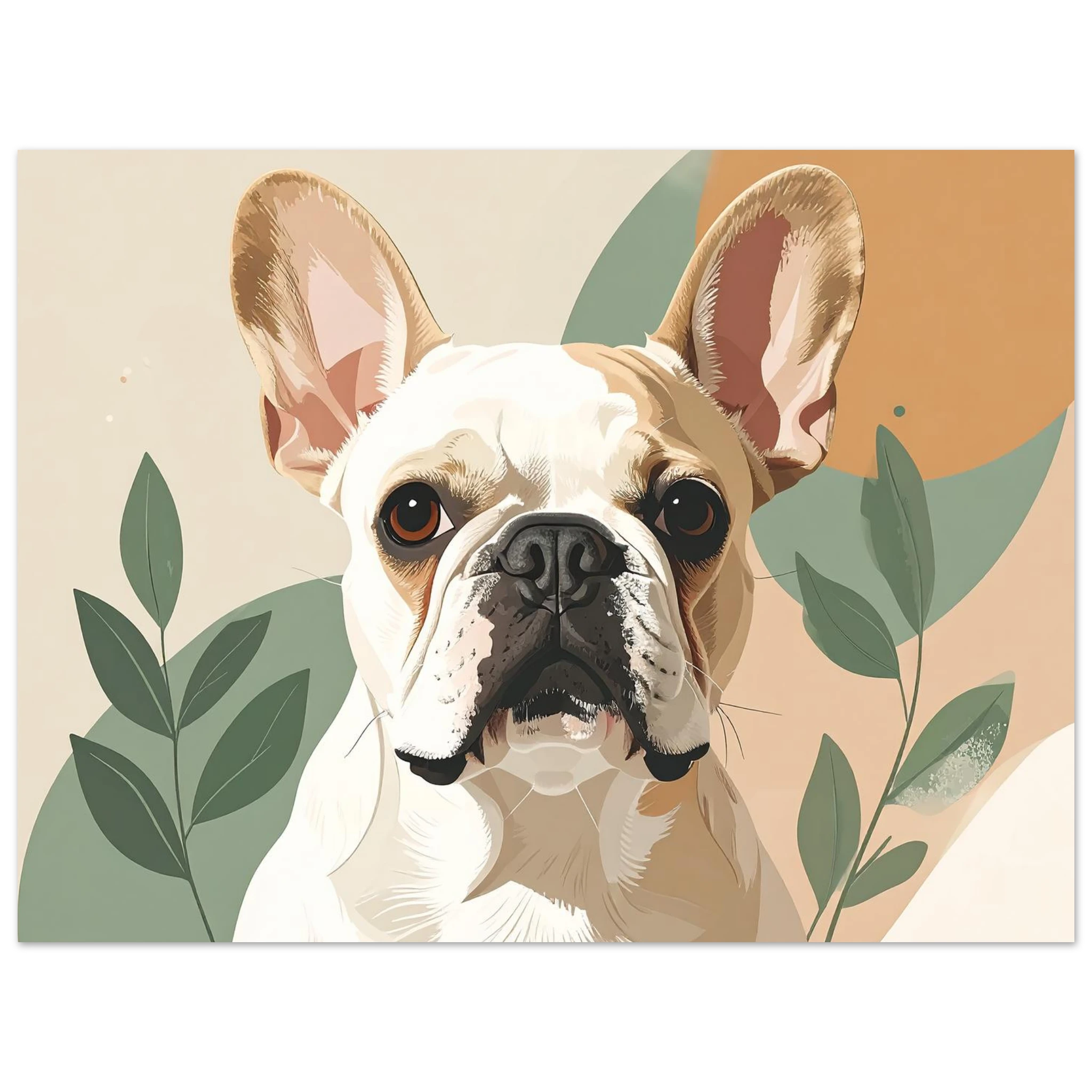 Französische Bulldogge Kunstdrucke - Niedliche Haustier-Porträts-petllective