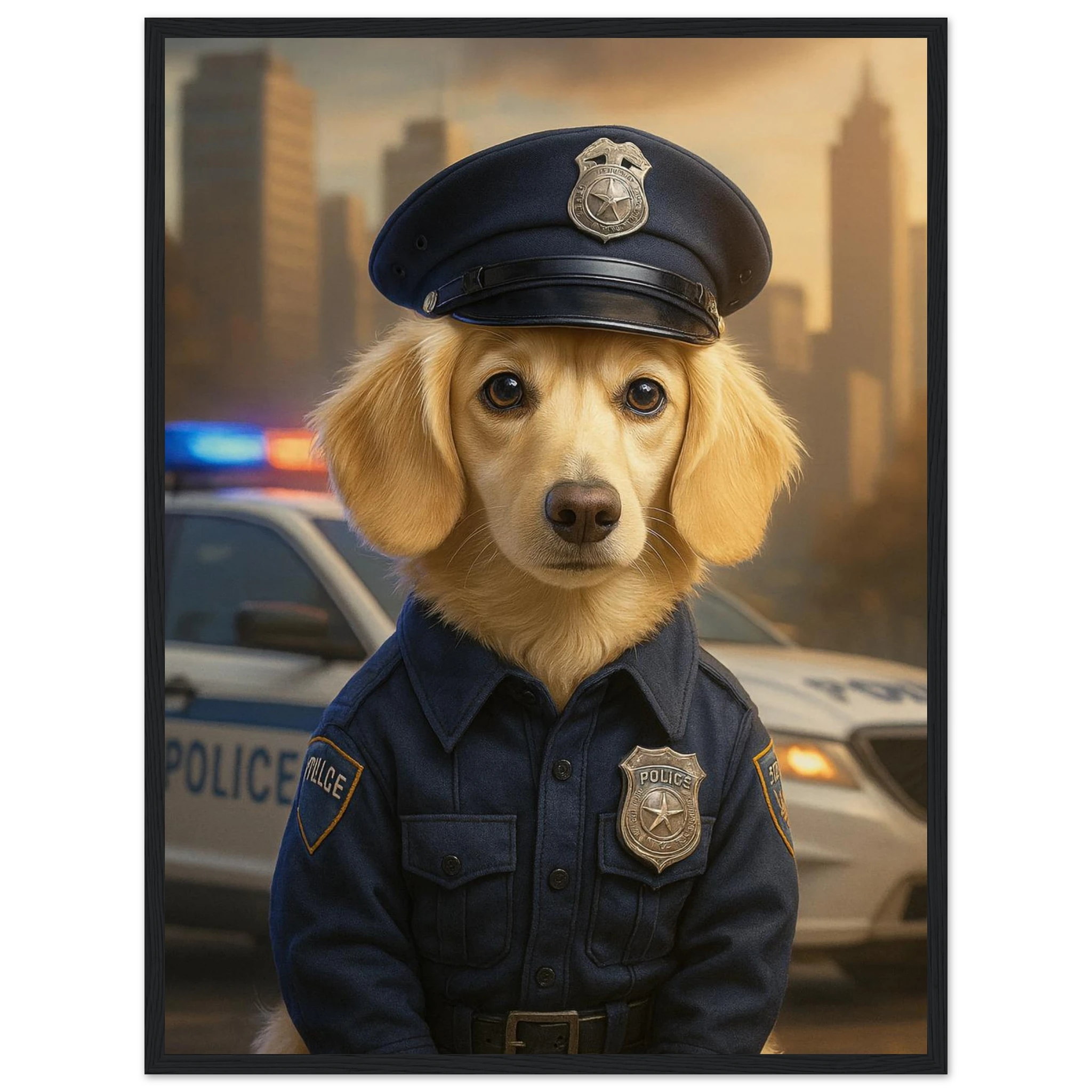 Benutzerdefiniertes Haustierporträt - Gerahmtes Kunstwerk digitaler Hundeporträts in 34 Designs-petllective