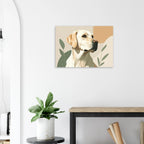 Minimalist Labrador Retriever Kunstdruck: Elegante Haustierporträts in sanften Farben-petllective